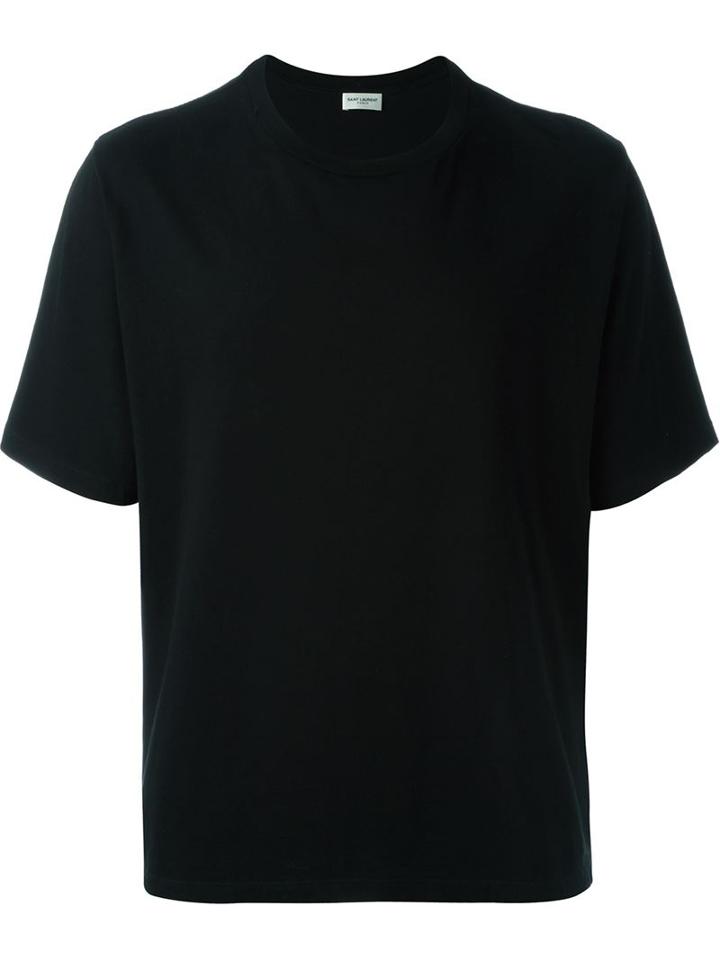 Saint Laurent Boxy T-shirt, Men's, Size: Small, Black, Cotton