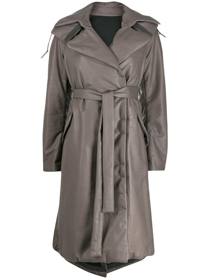 Isaac Sellam Experience Padded Oversized Trench Coat - Grey