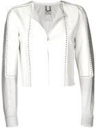 Aviù Cropped Studded Jacket - White