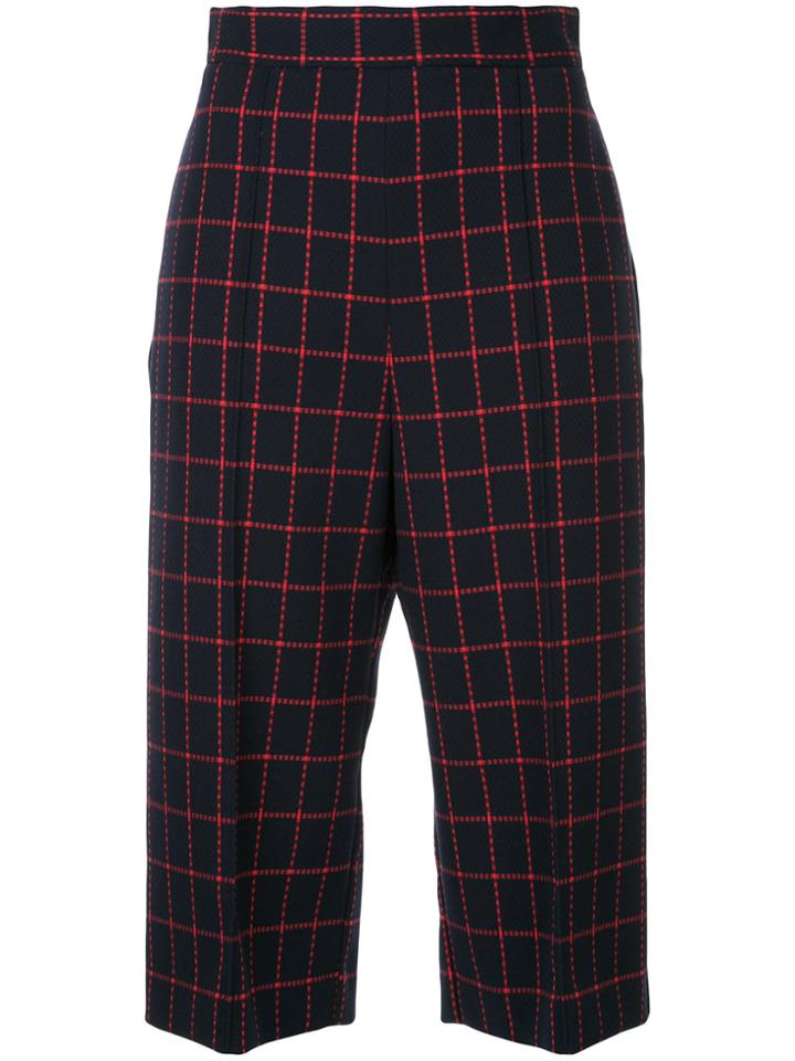 Macgraw Checked Knee-length Shorts - Blue