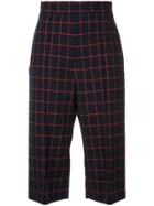 Macgraw Checked Knee-length Shorts - Blue