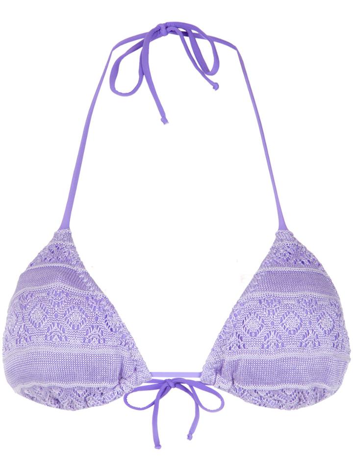 Cecilia Prado Knitted Bikini Top - Pink & Purple