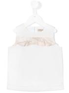 Hucklebones London - Contrast Ruffle Shell Top - Kids - Cotton/polyester - 10 Yrs, White