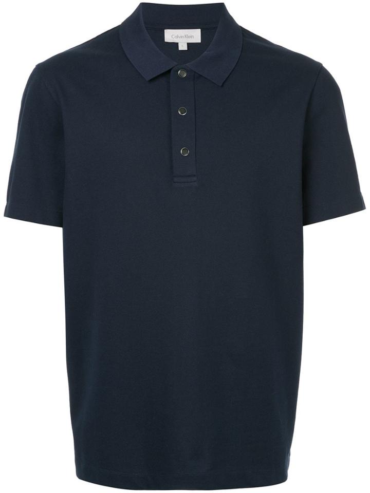 Ck Calvin Klein Classic Button Polo Shirt - Blue