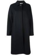 Jil Sander - 'burgau' Coat - Women - Silk/cupro/wool - 34, Blue, Silk/cupro/wool