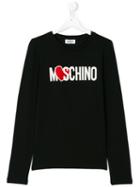 Moschino Kids - Teen Heart Logo Print T-shirt - Kids - Cotton/spandex/elastane - 14 Yrs, Black