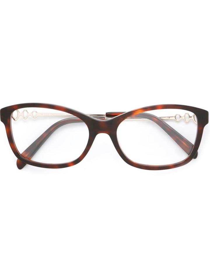 Emilio Pucci Square Frame Glasses, Brown, Acetate/metal (other)