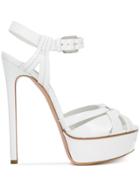 Casadei Flora Platform Sandals - White