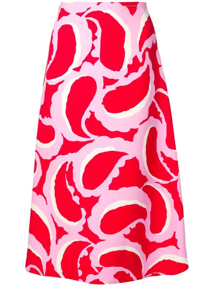 Marni Patterned A-line Skirt - Pink