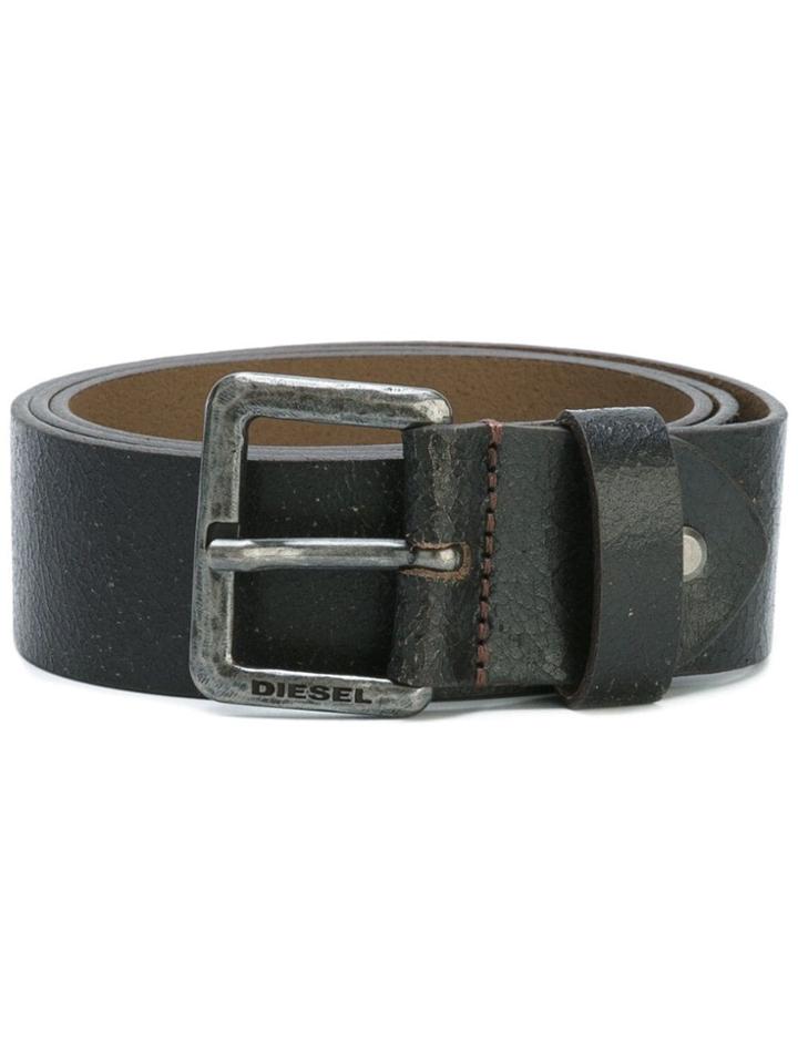Diesel Silver-tone Buckle Belt - Brown