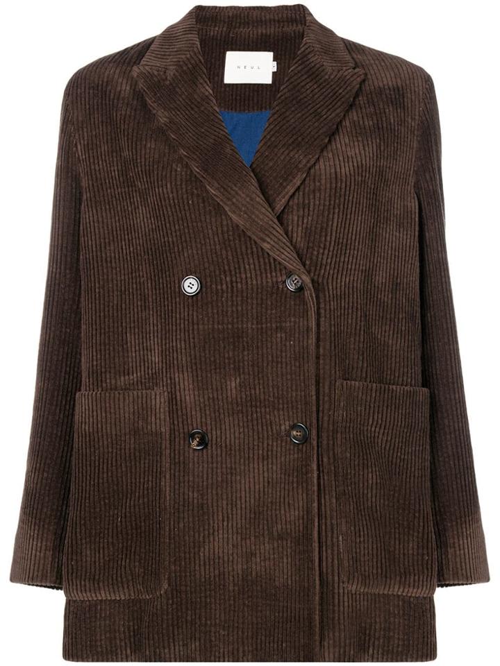 Neul Corduroy Buttoned Blazer - Brown