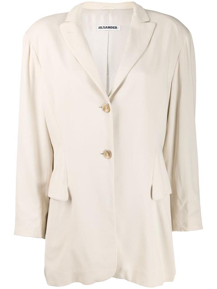 Jil Sander Pre-owned Buttoned Blazer - Neutrals