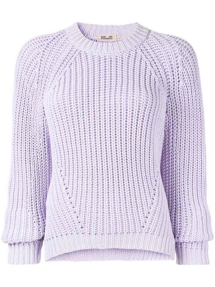 Baum Und Pferdgarten Long Sleeve Knitted Jumper - Purple