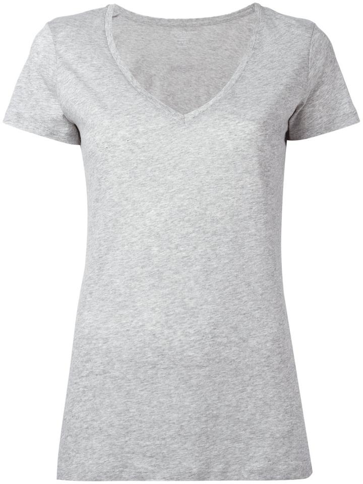 Majestic Filatures - V-neck T-shirt - Women - Cotton - Iii, Women's, Grey, Cotton