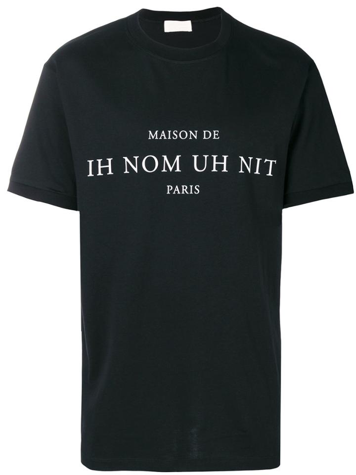 Ih Nom Uh Nit Logo Printed T-shirt - Black
