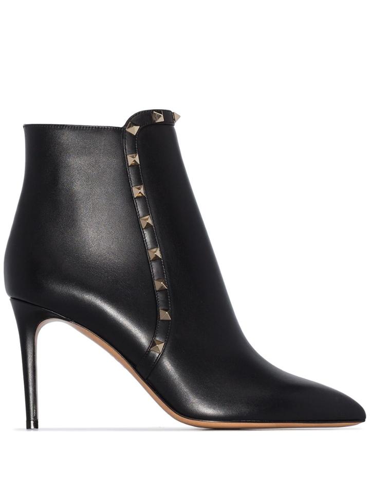 Valentino Valentino Garavani Rockstud 85mm Ankle Boots - Black