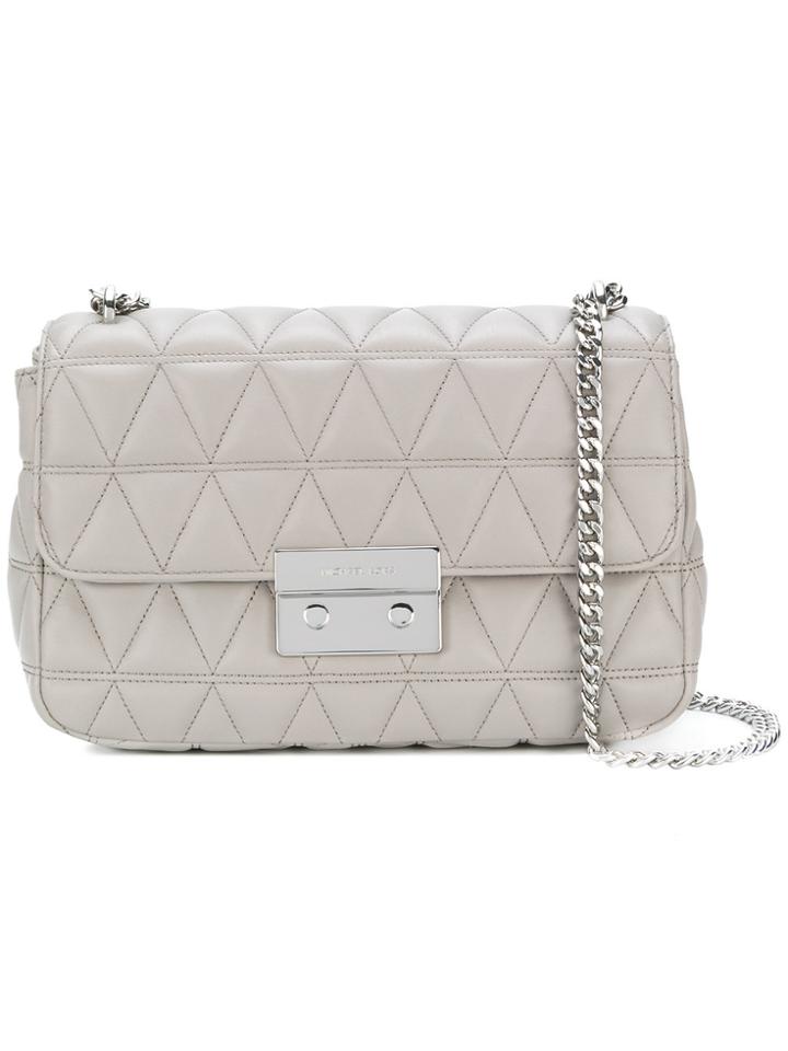 Michael Michael Kors Sloane Large Quilted Shoulder Bag - Grey