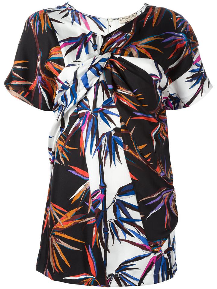 Emilio Pucci Tree Print Panelled Mini Dress, Women's, Size: 42, Silk