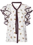 Dorothee Schumacher - Ruffled Sleeve Blouse - Women - Silk - 1, White, Silk