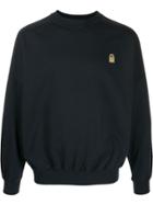 Buscemi Contrast Logo Badge Sweater - Blue