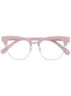 Half Frame Glasses - Unisex - Acetate - One Size, Nude/neutrals, Acetate, Stella Mccartney