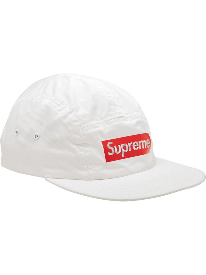 Supreme Holographic Logo Camp Cap - White