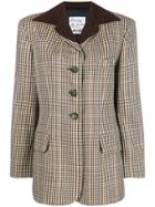 Moschino Vintage 2000's Checked Jacket - Brown