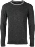 Altea Contrast Neckline Jumper - Grey