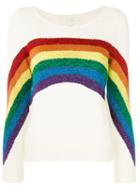 Marc Jacobs - Rainbow Boat Neck Sweater - Women - Cotton/polyester/metallic Fibre - Xs, Nude/neutrals, Cotton/polyester/metallic Fibre