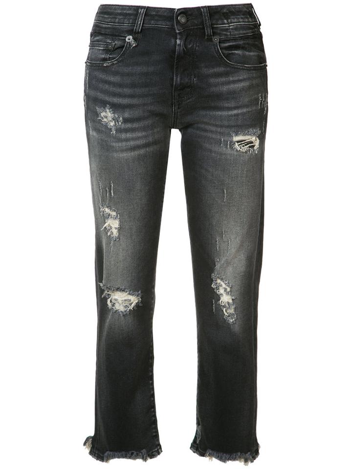R13 - Cropped Jeans - Women - Cotton/elastodiene - 29, Black, Cotton/elastodiene