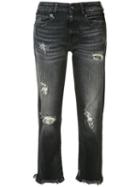 R13 - Cropped Jeans - Women - Cotton/elastodiene - 29, Black, Cotton/elastodiene