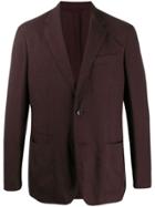 Ermenegildo Zegna Single-breasted Blazer Jacket - Red