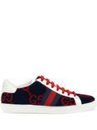 Gucci Women's Ace Gg Terry Cloth Sneaker - Blue