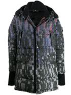Stone Island Shadow Project Digital Print Padded Coat - Black