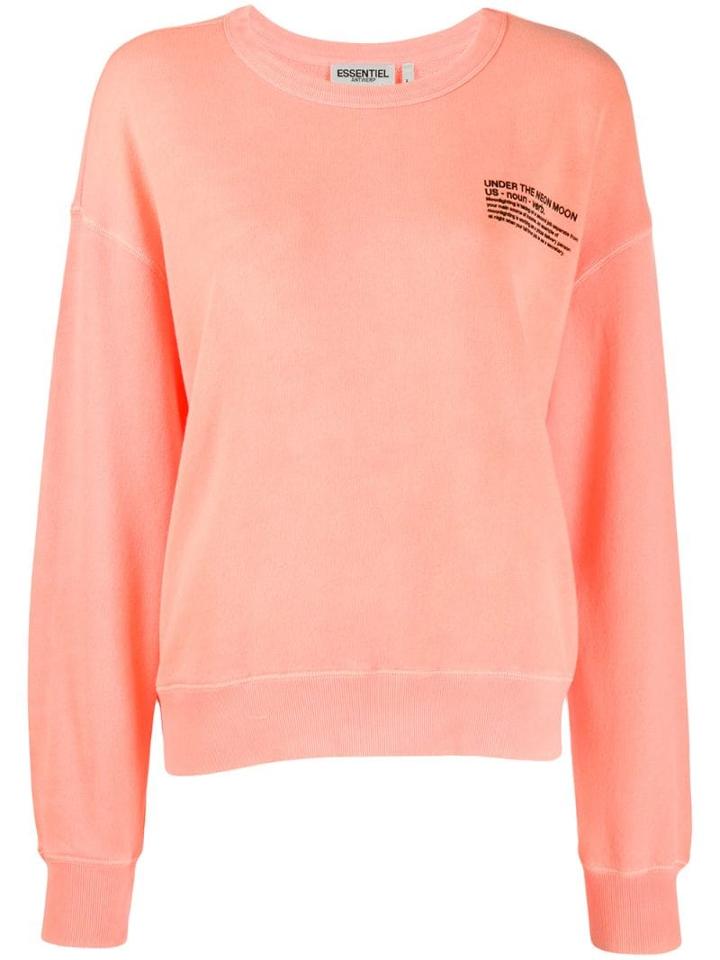 Essentiel Antwerp Under The Neon Moon Print Sweatshirt - Orange
