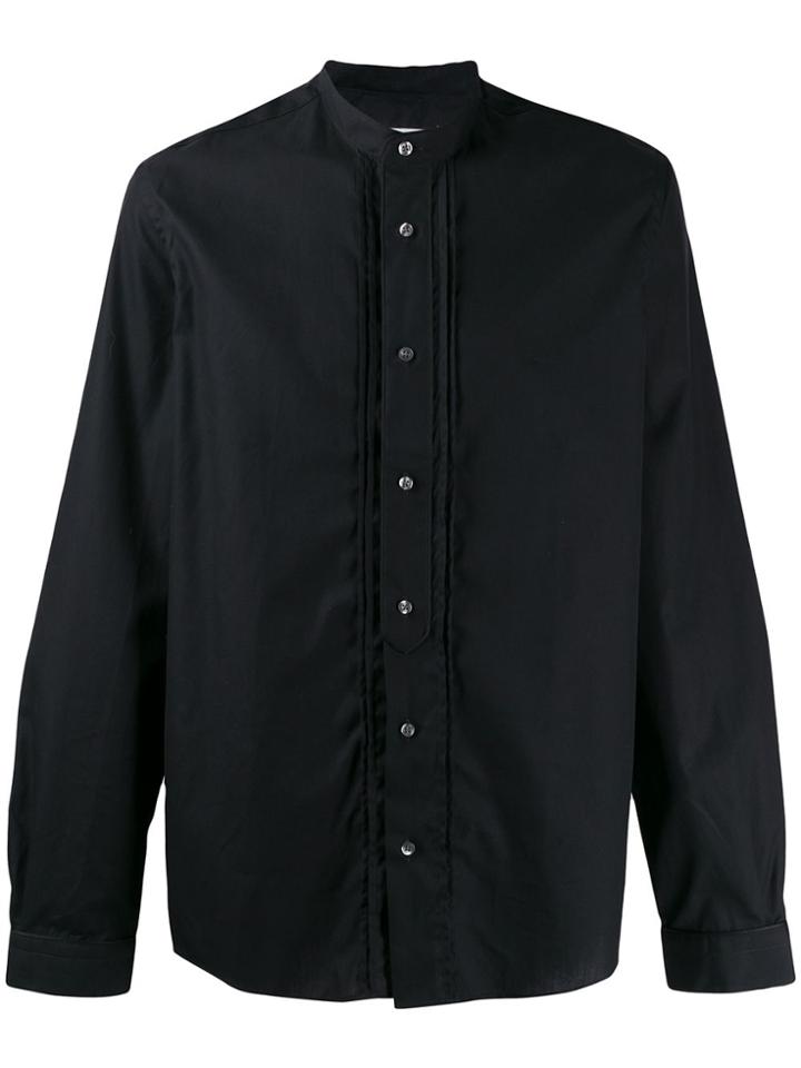 Low Brand Loose-fit Collarless Shirt - Black