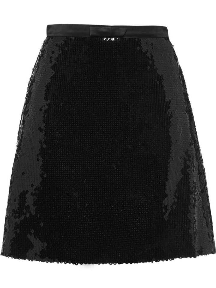 Miu Miu Sequinned A-line Skirt - Black