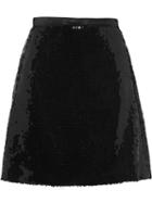 Miu Miu Sequinned A-line Skirt - Black