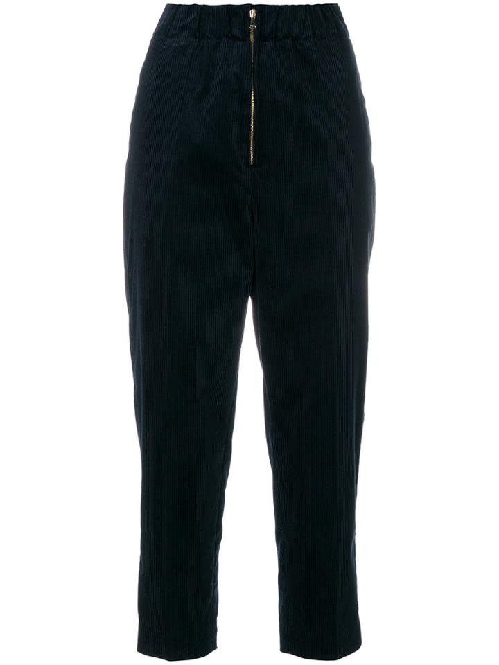 Sofie D'hoore Slouched Cropped Trousers - Blue