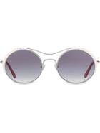 Prada Eyewear Round Shaped Sunglasses - White