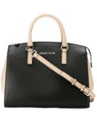 Armani Jeans Contrast Panel Tote Bag, Women's, Black, Polyester/cotton/viscose/polyester
