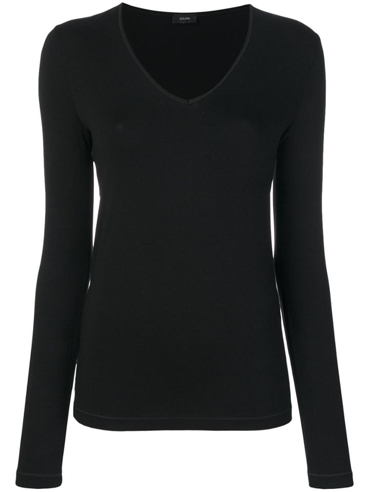 Joseph V Neck Sweatshirt - Black
