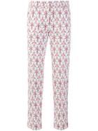 Prada Floral Print Trousers - Pink & Purple
