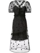 Markus Lupfer Layered Star-print Dress - Black