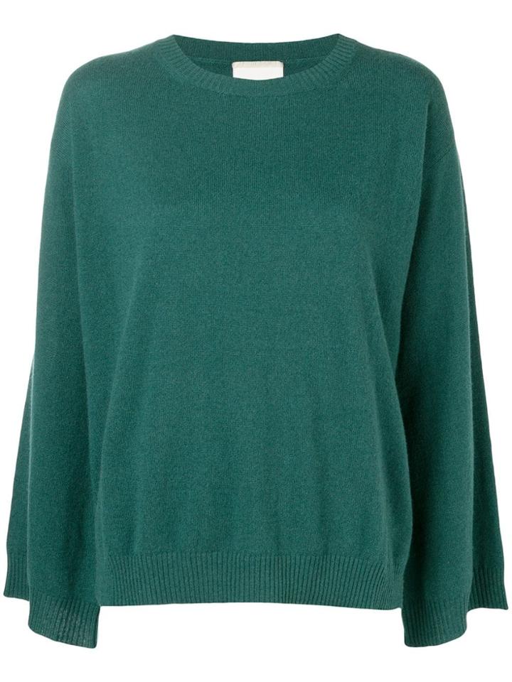 Fine Edge Cashmere Sweater - Green