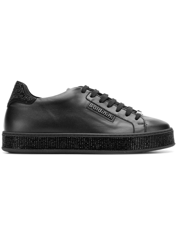 Baldinini Embellished Panel Sneakers - Black