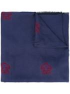 Kenzo Multi Tiger Scarf, Women's, Blue, Silk/viscose/wool/modal