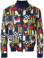 Ermenegildo Zegna Geometric Print Bomber Jacket - Multicolour