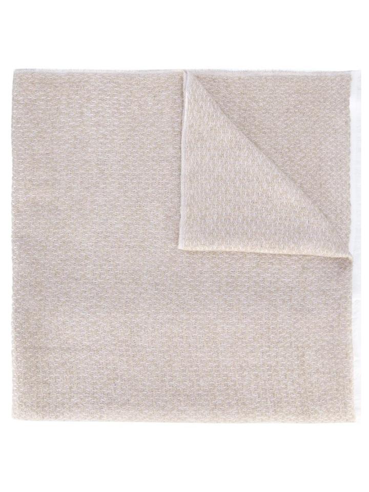 Agnona Plain Knitted Scarf, Women's, Nude/neutrals, Silk/cashmere/wool