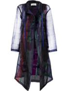 Quetsche Abstract Pattern Coat - Black